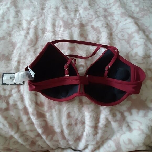 H20H red bikini swim top sz large Maui molded cup - Picture 3 of 3